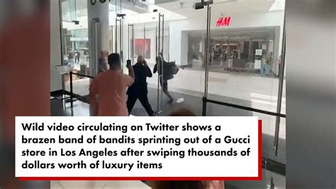 Nine men rob Gucci in Century City in latest brazen daytime .